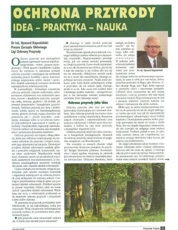 Ochrona przyrody. Idea – praktyka – nauka - Centrum Informacji o ...