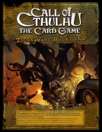 Call of Cthulhu: The Card Game Tournament Rules