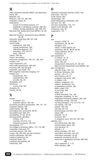 The Clinical Guide to Supportive and Palliative Care for HIV/AIDS