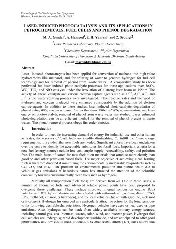 Laser-Induced Photocatalysis and its Applications in Petrochemicals ...