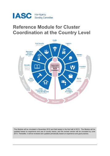 IASC Reference Module for Cluster Coordination at the ... - Clusters