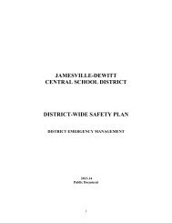 Safety Plan - Jamesville-DeWitt Central School District