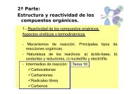 2Âª Parte: Estructura y reactividad de los compuestos orgÃ¡nicos.