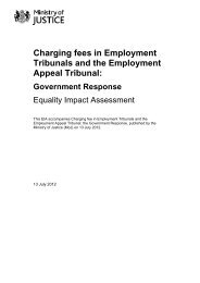 Equality impact assessment - Ministry of Justice