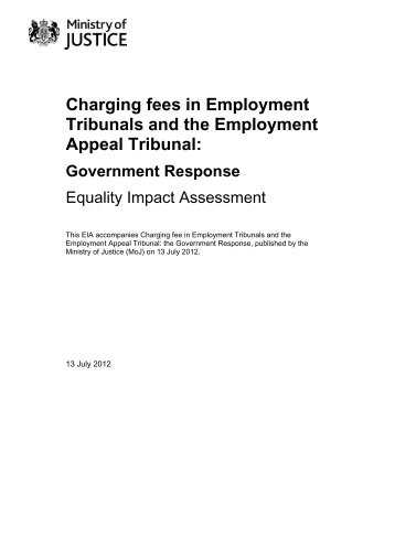 Equality impact assessment - Ministry of Justice