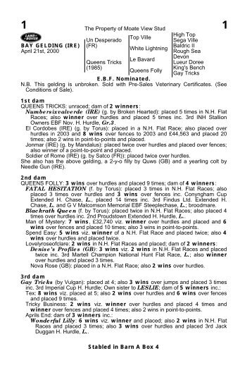 The Property of Moate View Stud Top Ville High Top Sega ... - Goffs