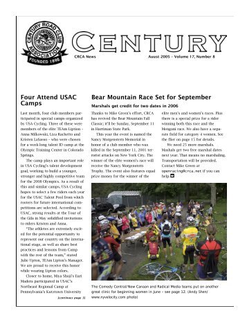 CRCA News August 2005 - Century Road Club Association