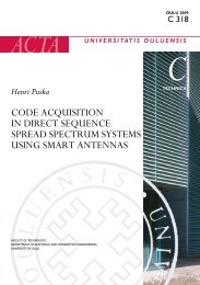 Code acquisition in direct sequence spread spectrum systems - Oulu