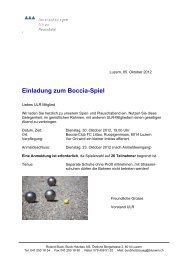 Einladung zum Boccia-Spiel - Unternehmen Littau ReussbÃ¼hl