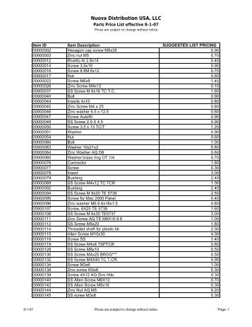 Parts Price List 8-1-07.pdf - Nuova Simonelli