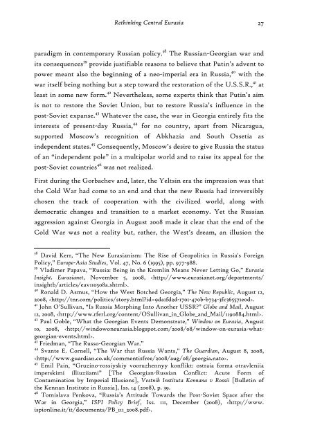Eurasianism and the Concept of Central Caucaso-Asia