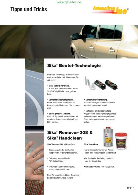 Sika Automotive - Webshop - GaFa Tec Handels GmbH