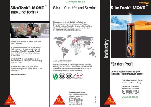 Sika Automotive - Webshop - GaFa Tec Handels GmbH