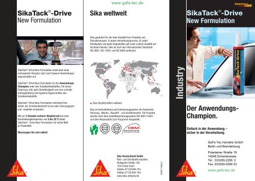 Sika Automotive - Webshop - GaFa Tec Handels GmbH