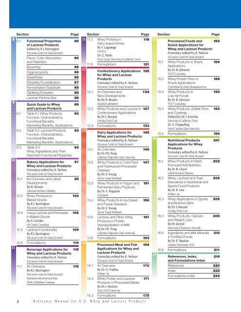 REFERENCE MANUAL FOR U.S. WHEY AND LACTOSE PRODUCTS