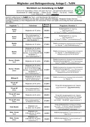Mitglieder- und Beitragsordnung Anlage C - TuSfit - TUS  08 Lintorf e.V.