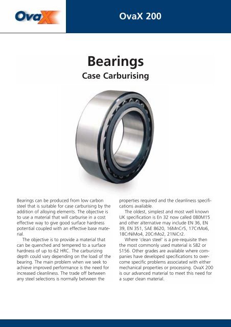 Bearing quality - Ovako