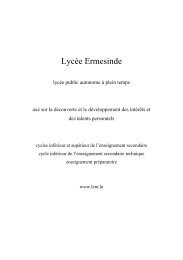 brochure - Lycée Ermesinde