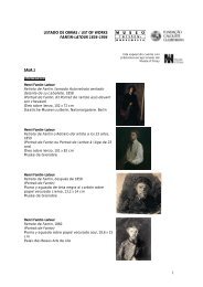 Listado de obras / List of works - Museo Thyssen-Bornemisza