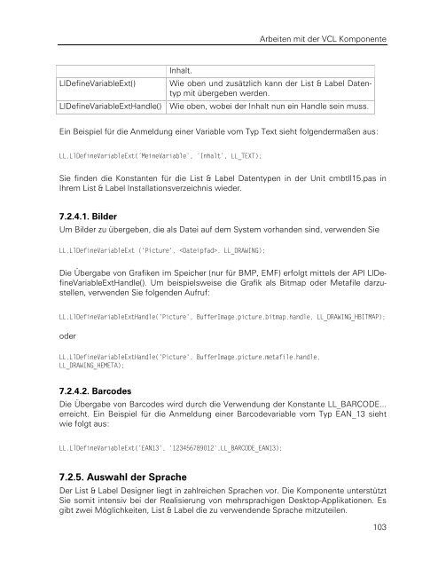 combit List & Label - Programmierer-Referenz - combit GmbH