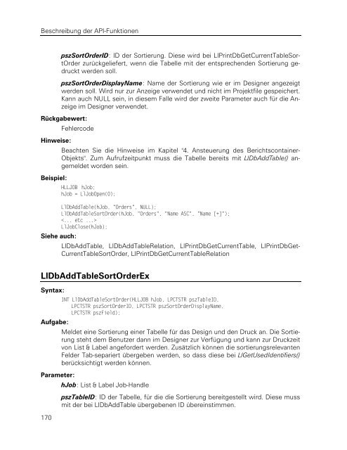 combit List & Label - Programmierer-Referenz - combit GmbH