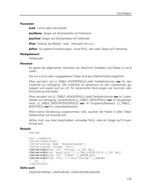 combit List & Label - Programmierer-Referenz - combit GmbH