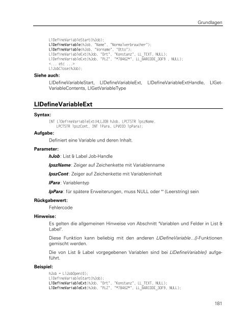 combit List & Label - Programmierer-Referenz - combit GmbH