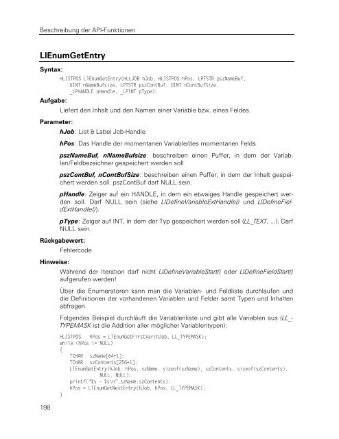 combit List & Label - Programmierer-Referenz - combit GmbH