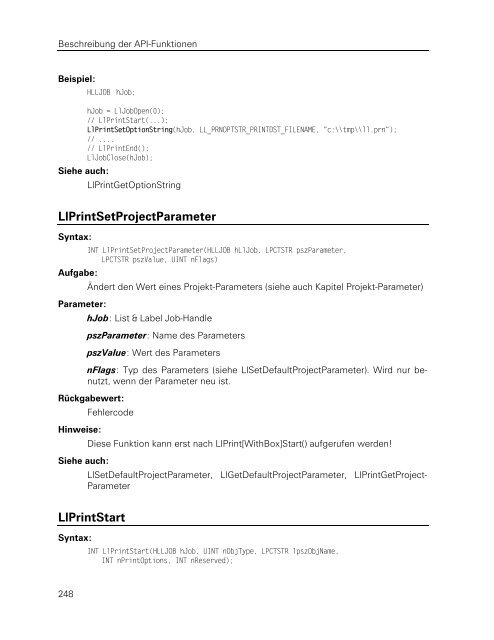 combit List & Label - Programmierer-Referenz - combit GmbH