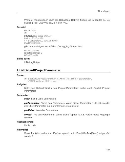 combit List & Label - Programmierer-Referenz - combit GmbH