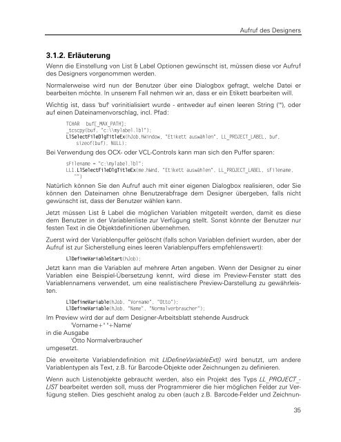 combit List & Label - Programmierer-Referenz - combit GmbH