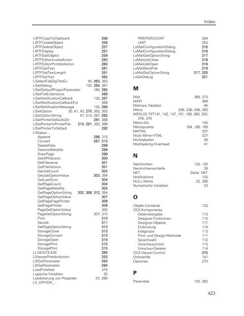 combit List & Label - Programmierer-Referenz - combit GmbH