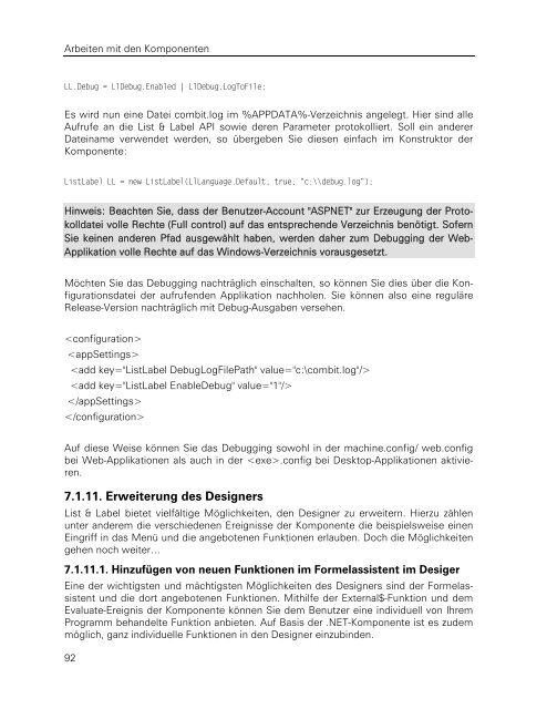 combit List & Label - Programmierer-Referenz - combit GmbH