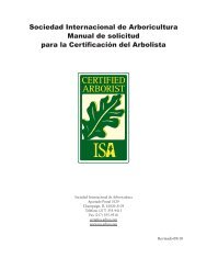 Manual de solicitud para la Certificación del Arbolista - ISA Hispana