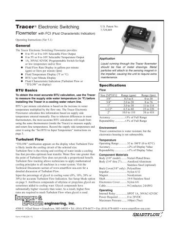 download Tracer Switching Flowmeter instructions - Smartflow ...