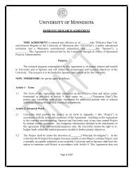 Domestic Research Agreement - Sponsored Projects Administration