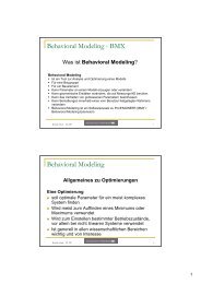 Behavioral Modeling - BMX Behavioral Modeling