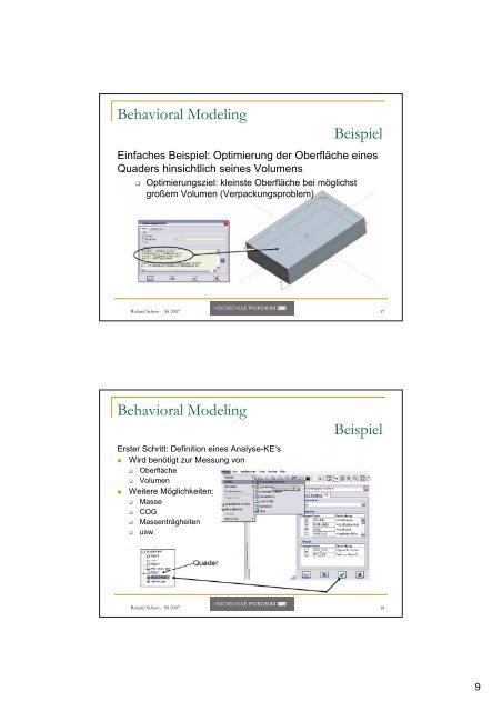 Behavioral Modeling - BMX Behavioral Modeling