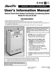 Bobcat Boiler Display Board - Slant/Fin