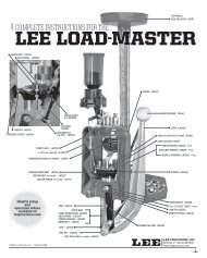 LEE LOAD-MASTER - Lee Precision,Inc.