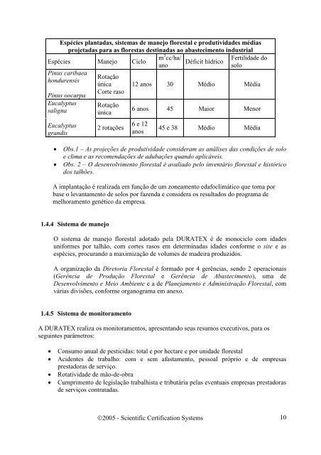 avaliaÃ§Ã£o do manejo das plantaÃ§Ãµes florestais - SCS Global Services