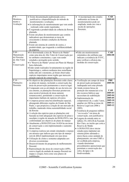 avaliaÃ§Ã£o do manejo das plantaÃ§Ãµes florestais - SCS Global Services