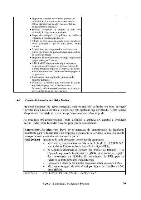 avaliaÃ§Ã£o do manejo das plantaÃ§Ãµes florestais - SCS Global Services