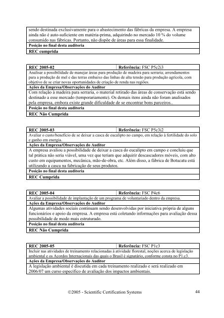 avaliaÃ§Ã£o do manejo das plantaÃ§Ãµes florestais - SCS Global Services