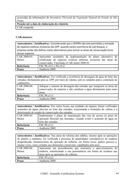 avaliaÃ§Ã£o do manejo das plantaÃ§Ãµes florestais - SCS Global Services