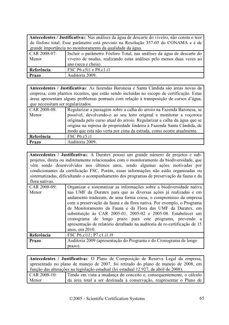 avaliaÃ§Ã£o do manejo das plantaÃ§Ãµes florestais - SCS Global Services