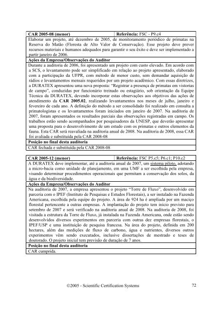 avaliaÃ§Ã£o do manejo das plantaÃ§Ãµes florestais - SCS Global Services