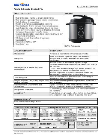 Panela de Pressão Elétrica BP5L - Britânia