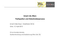 Smart city Wien: Partizpation und Stakeholderprozess - Smart Cities