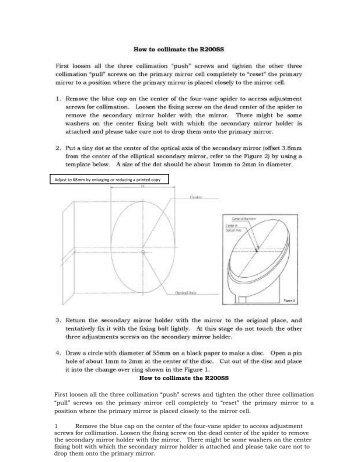 Collimating your R200SS - Vixen Optics